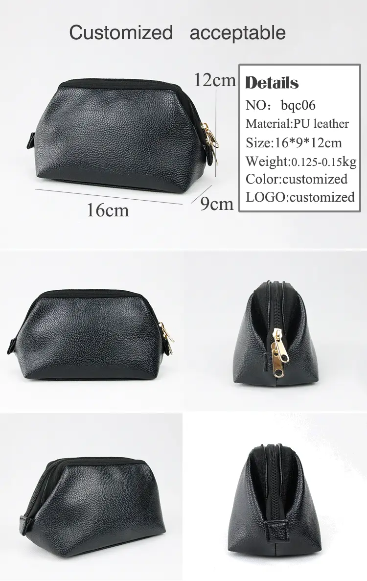 Minimalist Makeup Organizer Bag in Hotel Bathroom Setu